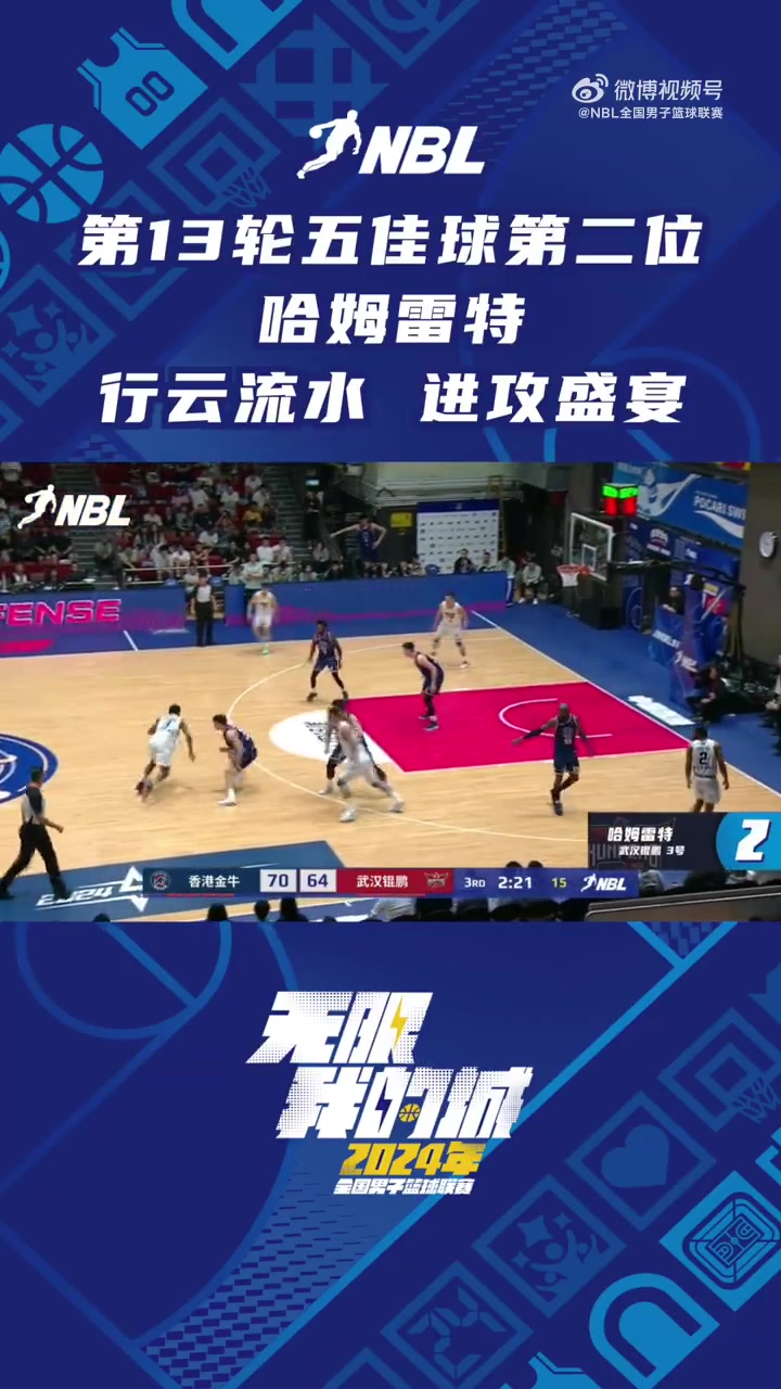 NBL常规赛第十三轮五佳球第二位：哈姆雷特行云流水的胯下连招